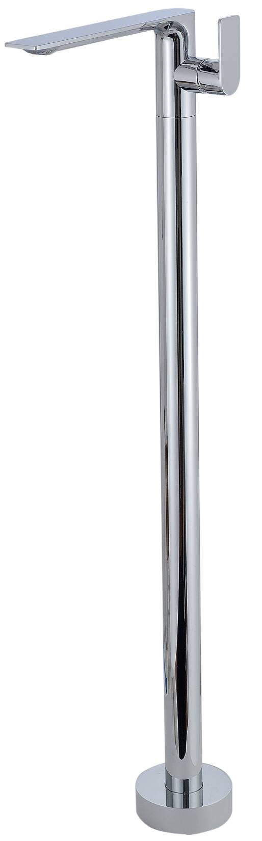 Rubinetterie Treemme Ran RWIT 2214 CC 50 + RWIT 4A62 ZZ 50 Miscelatore Monocomando Lavabo Da Terra Materiale Ottone Finitura Cromata H1070 L220 mm