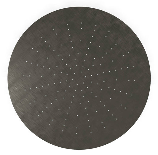 Rubinetterie Treemme 3M Showers IT RTBR 483 IS Soffione Doccia ad Incasso a Soffitto Per Controsoffitto Forma Rotonda Misura Diametro Ø 440 mm Uscita Acqua a Pioggia Stile Moderno Materiale Acciaio Finitura Inox Spazzolato Opaco