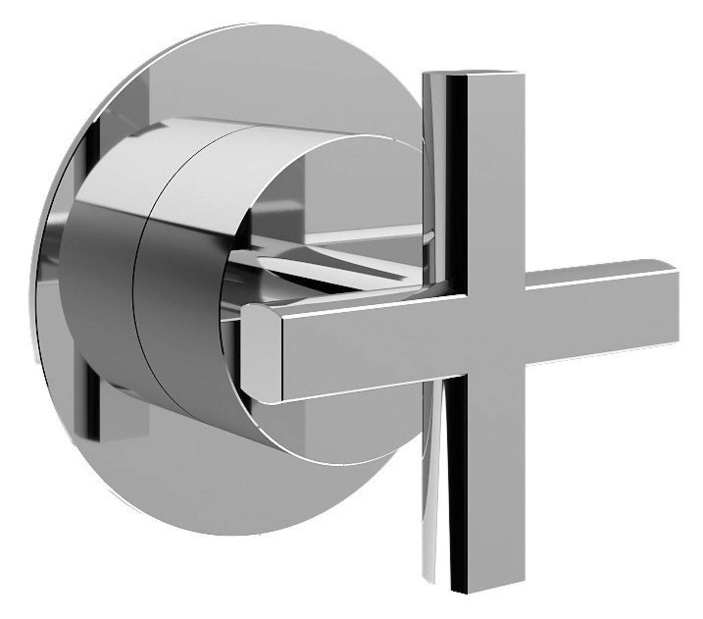 Rubinetterie Treemme 3M Showers & Thermostatics RWIT 75D6 CC 20 + RWIT 7AD5 ZZ 01 Rubinetto D'Arresto Deviatore Incasso 3 Uscite Senza Chiusura Acqua Monoforo Installazione Parete 1 Manopola Croce Ottone Cromata Parte Interna Esterna Incluse