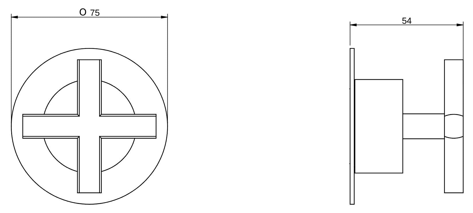 Rubinetterie Treemme 3M Showers & Thermostatics RWIT 75D6 CC 20 + RWIT 7AD5 ZZ 01 Rubinetto D'Arresto Deviatore Incasso 3 Uscite Senza Chiusura Acqua Monoforo Installazione Parete 1 Manopola Croce Ottone Cromata Parte Interna Esterna Incluse
