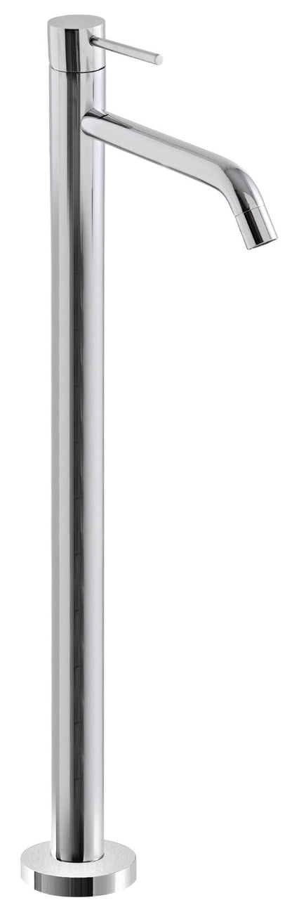 Rubinetterie Treemme UP+ RWIT 5714 CC 50 + RWIT 4A62 ZZ 50 Miscelatore Monocomando Lavabo Da Terra H1082 mm L230 mm Materiale Ottone Finitura Cromata