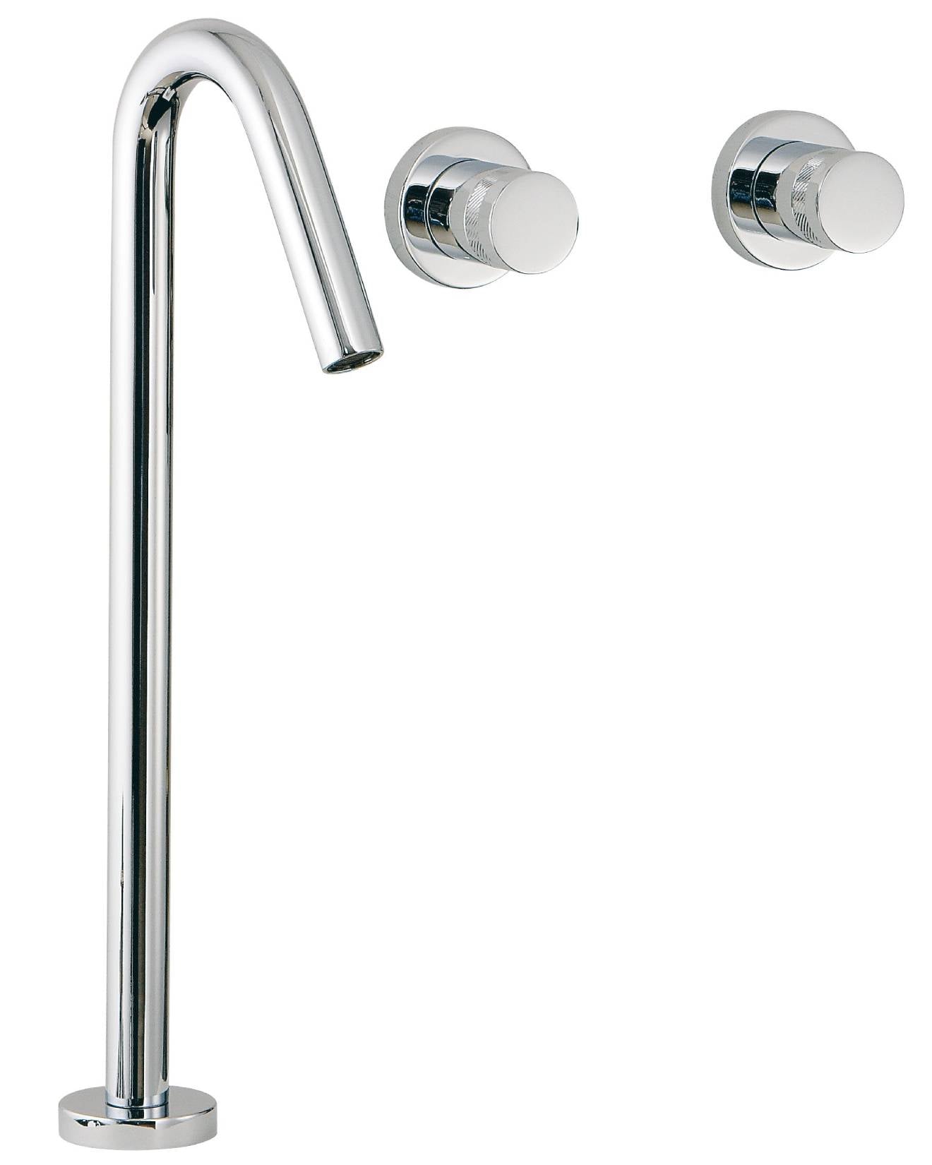 Rubinetterie Treemme X-CHANGE RWIT 7285 CC 50 + RWIT 3A60 ZZ 02 Batteria Miscelatore Lavabo Con Piletta Di Scarico Click - Clack Bocca Ad Appoggio Comandi A Muro Materiale Ottone Finitura Cromata