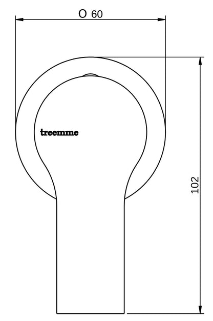 Rubinetterie Treemme 3M Contract Xero+ RWIT 7C59 CC 02 + RWIT 7C59 ZZ 01 Miscelatore Monocomando Remoto Lavabo / Doccia Incasso a Parete Forma Tonda Monoforo 1 Leva Stile Moderno Materiale Ottone Finitura Cromata Parte Interna Esterna Incluse