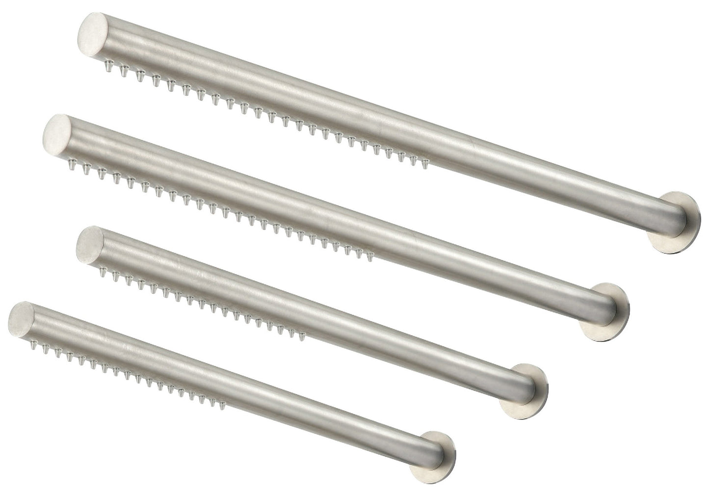 Rubinetterie Treemme 3M 22mm IT 6597 IS ZZ ZZ 4 Soffioni Doccia A Parete Tubolare Cilindrico Rotondo Lunghezza 420 480 mm Getto a Pioggia Stile Moderno Materiale Acciaio Finitura Inox Spazzolato Opaco Collettore Parte Interna Incasso Muro Inclusa