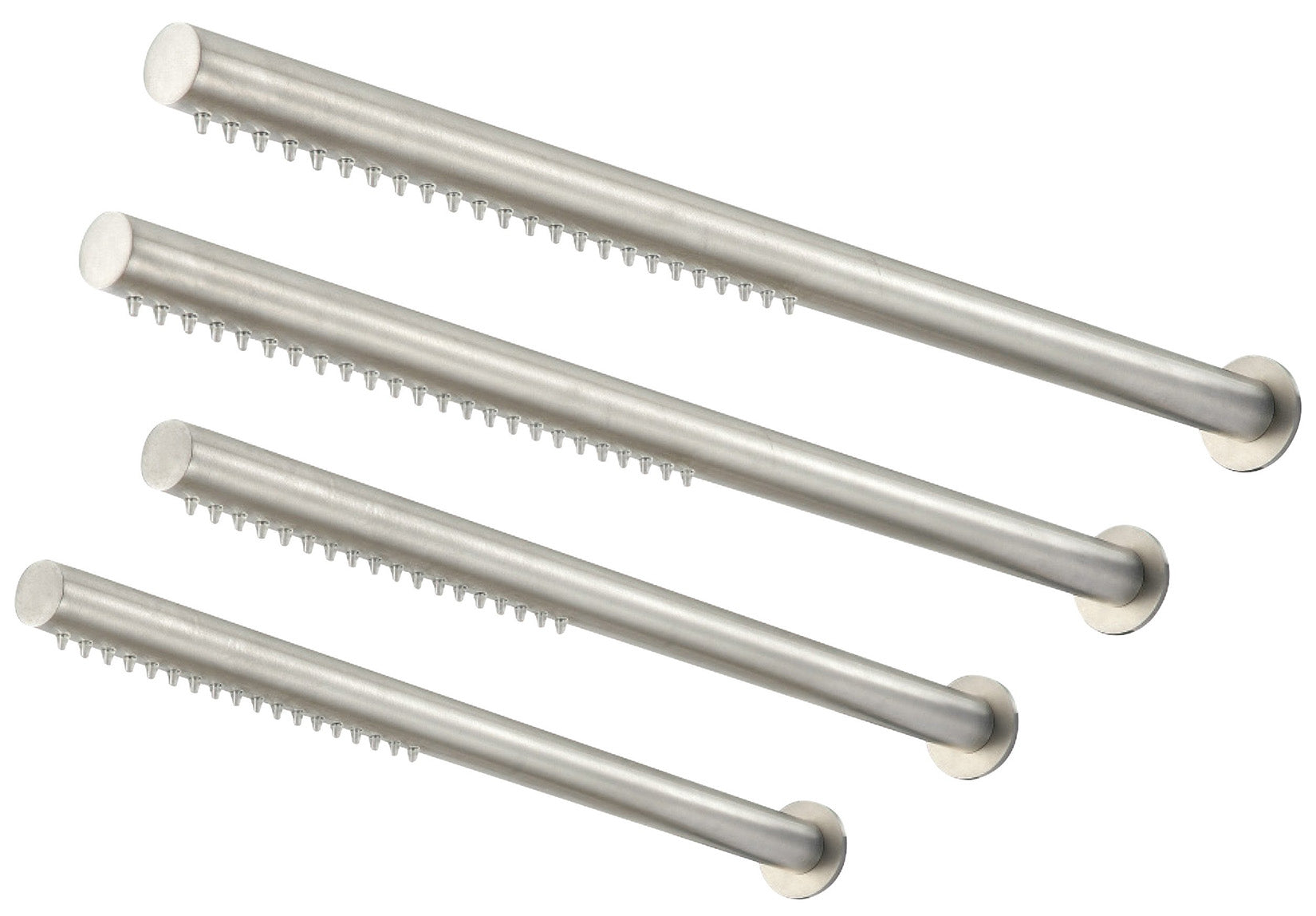 Rubinetterie Treemme 3M 22mm IT 6597 IS ZZ ZZ 4 Soffioni Doccia A Parete Tubolare Cilindrico Rotondo Lunghezza 420 480 mm Getto a Pioggia Stile Moderno Materiale Acciaio Finitura Inox Spazzolato Opaco Collettore Parte Interna Incasso Muro Inclusa