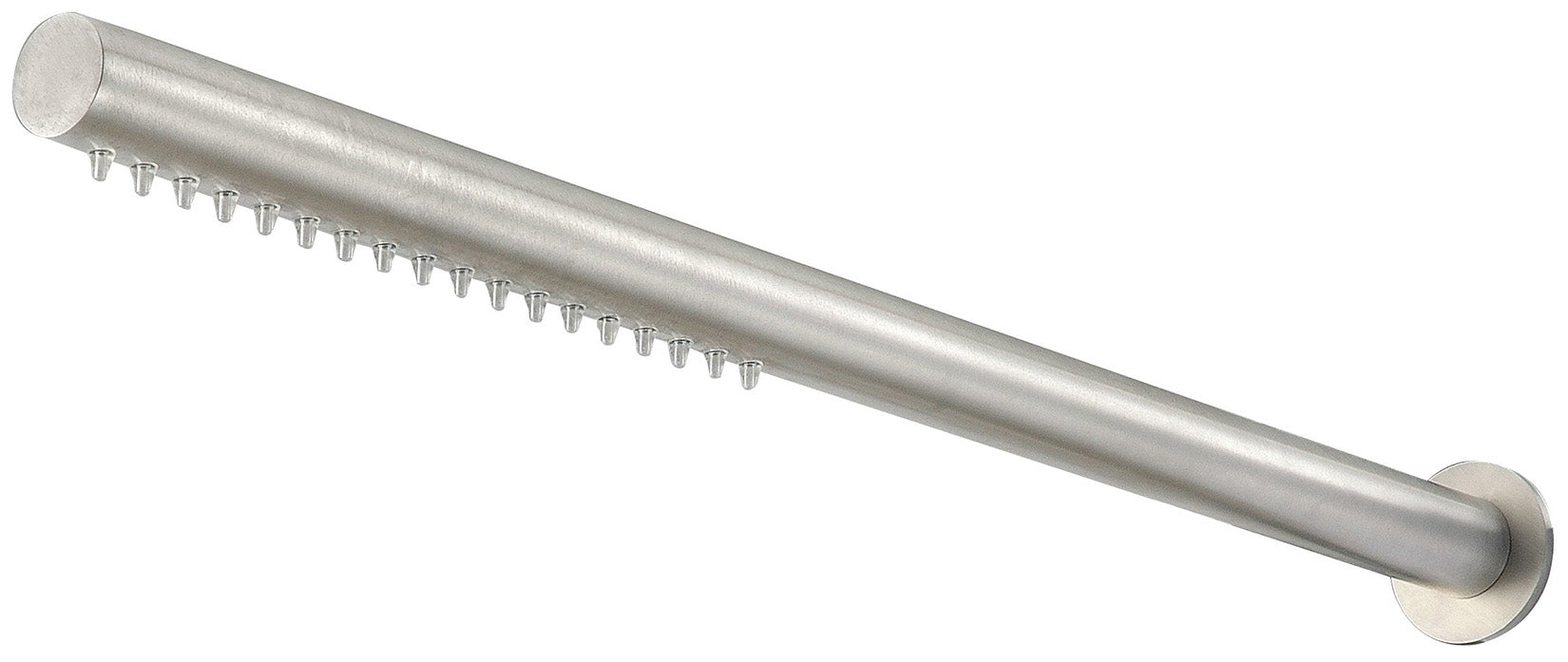 Rubinetterie Treemme 3M 22mm IT 6596 IS ZZ ZZ 3 Soffioni Doccia A Parete Tubolare Cilindrico Rotondo Lunghezza 420 mm Getto a Pioggia Stile Moderno Materiale Acciaio Finitura Inox Spazzolato Opaco Collettore Parte Interna Incasso Muro Inclusa