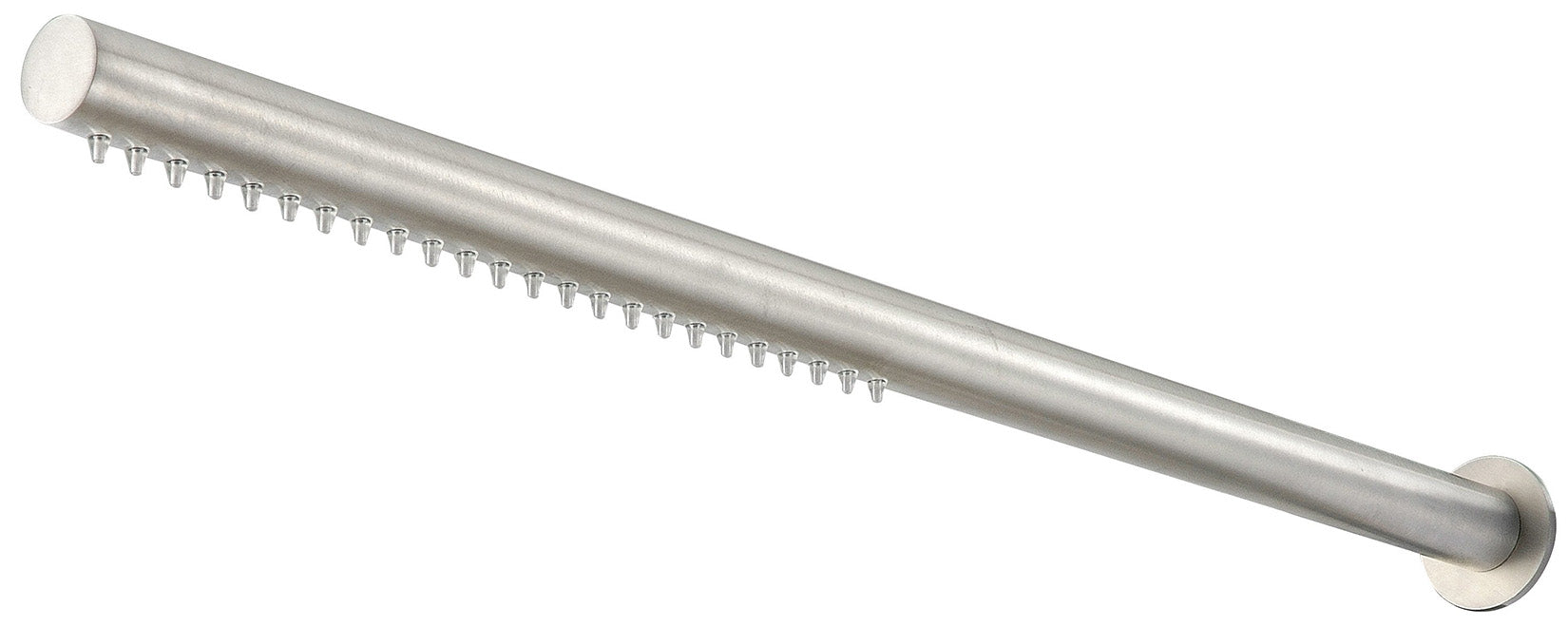 Rubinetterie Treemme 3M Showers IT 6597 IS ZZ ZZ 4 Soffioni Doccia A Parete Tubolare Cilindrico Rotondo Lunghezza 420 480 mm Getto a Pioggia Stile Moderno Materiale Acciaio Finitura Inox Spazzolato Opaco Collettore Parte Interna Incasso Muro Inclusa