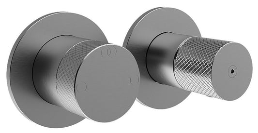 Rubinetterie Treemme 3M 22mm RWIT 11F2 IS 01 + RWIT 22A2 ZZ 01 Miscelatore Monocomando Doccia Incasso Parete Meccanico Deviatore 2 Uscite Due Fori Posizione Orizzontale Staffa Cartongesso Acciaio Inox Spazzolato Opaco Parte Interna Esterna Incluse