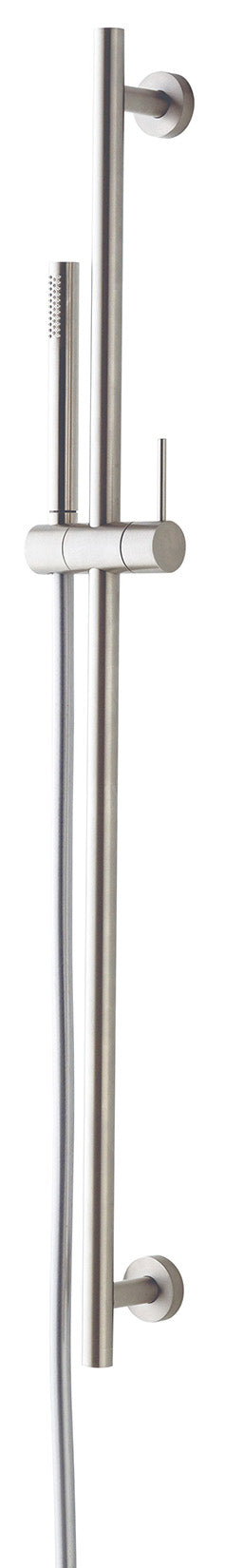 Rubinetterie Treemme 3M 22mm RWIT 1347 IS 04 Kit Asta Saliscendi Con Doccetta Materiale Acciaio Finitura Inox Spazzolato Opaco Flessibile PVC Senza Presa Acqua a Muro Portata 8 Litri Al Minuto