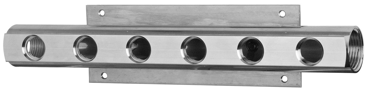 Rubinetterie Treemme 3M Showers IT 6597 IS ZZ ZZ 4 Soffioni Doccia A Parete Tubolare Cilindrico Rotondo Lunghezza 420 480 mm Getto a Pioggia Stile Moderno Materiale Acciaio Finitura Inox Spazzolato Opaco Collettore Parte Interna Incasso Muro Inclusa