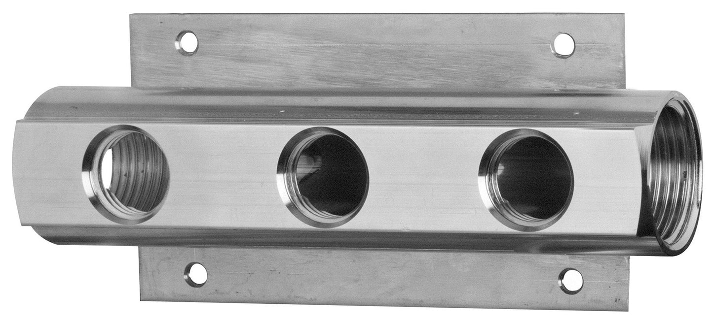 Rubinetterie Treemme 3M 22mm IT 6596 IS ZZ ZZ 3 Soffioni Doccia A Parete Tubolare Cilindrico Rotondo Lunghezza 420 mm Getto a Pioggia Stile Moderno Materiale Acciaio Finitura Inox Spazzolato Opaco Collettore Parte Interna Incasso Muro Inclusa