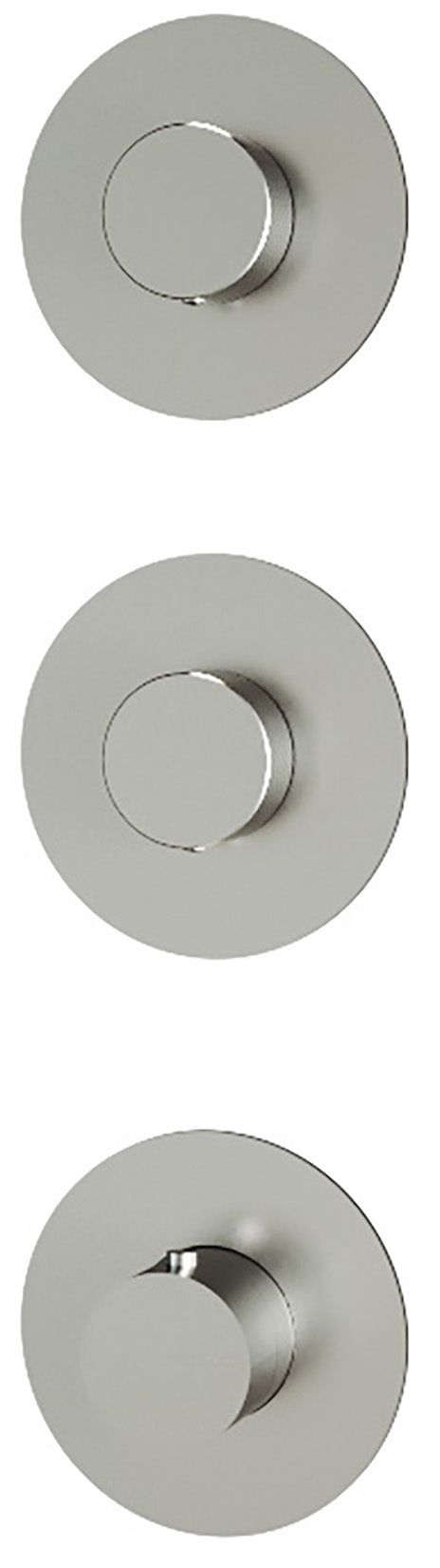 Rubinetterie Treemme 3M 22mm RWIT 6074 IS 01 + RWIT 7274 ZZ 40 Miscelatore Termostatico Doccia Incasso Parete 2 Vie 3 Fori Senza Piastra Doppio Orientamento Stile Moderno Acciaio Inox Spazzolato Opaco Parte Interna Esterna Incluse