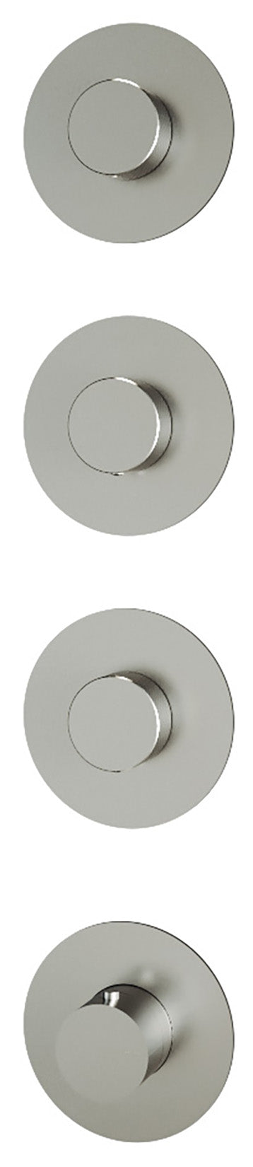 Rubinetterie Treemme 3M 22mm RWIT 6075 IS 01 + RWIT 7275 ZZ 40 Miscelatore Termostatico Doccia Incasso Parete 3 Vie 4 Fori Senza Piastra Doppio Orientamento Stile Moderno Acciaio Inox Spazzolato Opaco Parte Interna Esterna Incluse
