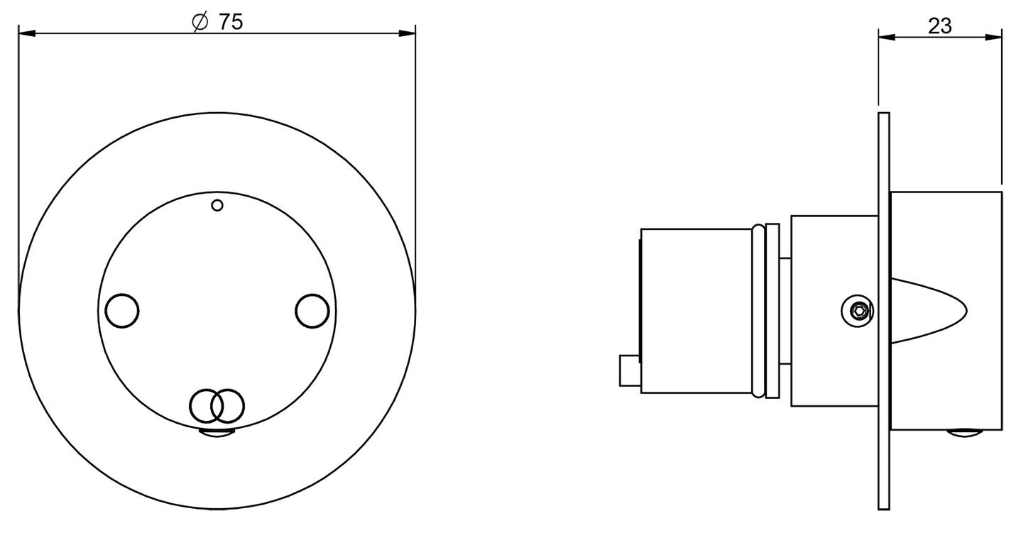 Rubinetterie Treemme 3M 22mm RWIT 75D5 IS 10 + RWIT 7AD5 ZZ 01 Rubinetto D’Arresto Deviatore Incasso 2 Uscite Installazione Parete Forma Tonda Monoforo 1 Manopola Materiale Acciaio Finitura Inox Spazzolato Opaco Parte Interna Esterna Incluse
