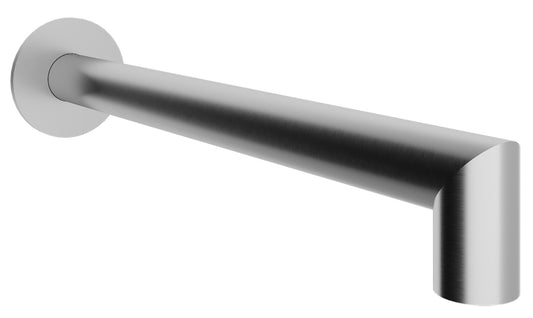 Rubinetterie Treemme 3M 28mm RWIT 3B47 IS 01 Soffione Doccia Parete Forma Tonda Canna a "L" Funzione Uscita Acqua Pioggia Diametro Ø 38 mm Lunghezza 364 mm Stile Moderno Acciaio Finitura Inox Spazzolato Opaco Portata 9 Litri Al Minuto