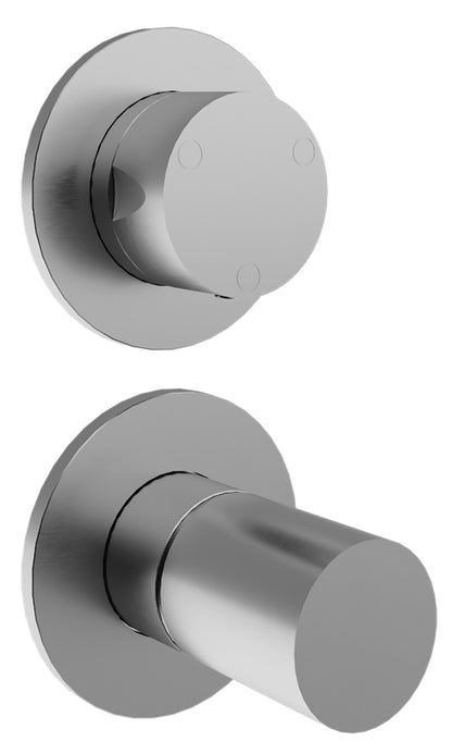 Rubinetterie Treemme 3M 28mm RWIT 3BC3 IS 01 + RWIT 22A2 ZZ 01 Miscelatore Monocomando Doccia Incasso Muro Meccanico Deviatore 3 Vie Due Fori 1 Manopola Liscia Verticale Staffa Cartongesso Acciaio Inox Spazzolato Opaco Parte Interna Esterna Incluse