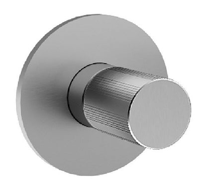 Rubinetterie Treemme 3M 28mm RWIT 3BC5 IS 20 + RWIT 51A8 ZZ 03 Miscelatore Monocomando Remoto Lavabo Incasso Muro Meccanico 1 Via Monoforo Una Manopola Zigrinata Forma Tonda Staffa Cartongesso Acciaio Inox Spazzolato Opaco Parte Interna Esterna Incluse