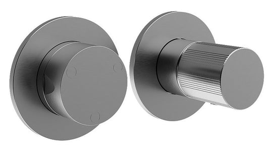 Rubinetterie Treemme 3M 28mm RWIT 3BF3 IS G1 + RWIT 22A2 ZZ 01 Miscelatore Monocomando Doccia Incasso Muro Meccanico Deviatore 3 Vie Due Fori 1 Manopola Zigrinata Orizzontale Staffa Cartongesso Acciaio Inox Spazzolato Opaco Parte Interna Esterna Incluse