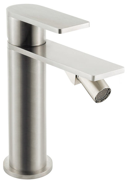 Rubinetterie Treemme 3M 3.6 IT 9A22 IS TS ZZ Miscelatore Monocomando Bidet Monoforo Appoggio 1 Leva Stile Moderno Miscelazione Meccanica Altezza 150 mm Lunghezza 133 mm Materiale Acciaio Finitura Inox Spazzolato Opaco