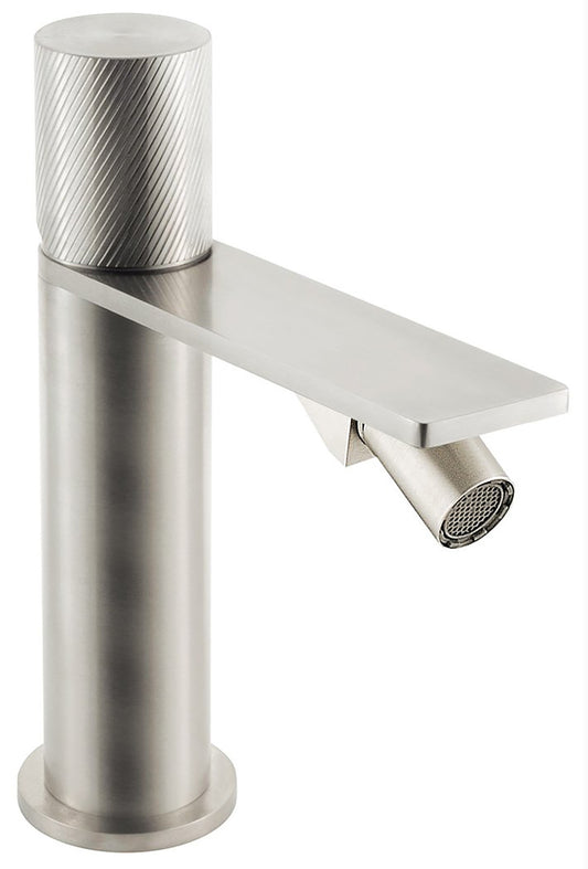 Rubinetterie Treemme 3M 3.6 IT 9A22 IS TZ ZZ Miscelatore Monocomando Bidet Monoforo Appoggio 1 Manopola Stile Moderno Miscelazione Meccanica Altezza 165 mm Lunghezza 133 mm Materiale Acciaio Finitura Inox Spazzolato Opaco