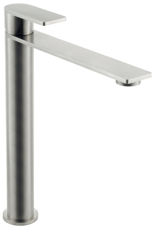 Rubinetterie Treemme 3M 3.6 IT 9A31 IS TS ZZ Miscelatore Monocomando Lavello Per Cucina Lavanderia Lavatoi Appoggio 1 Leva Monoforo Meccanico Stile Moderno Collo Girevole 360° Altezza 290 mm Lunghezza 237 mm Acciaio Inox Spazzolato Opaco