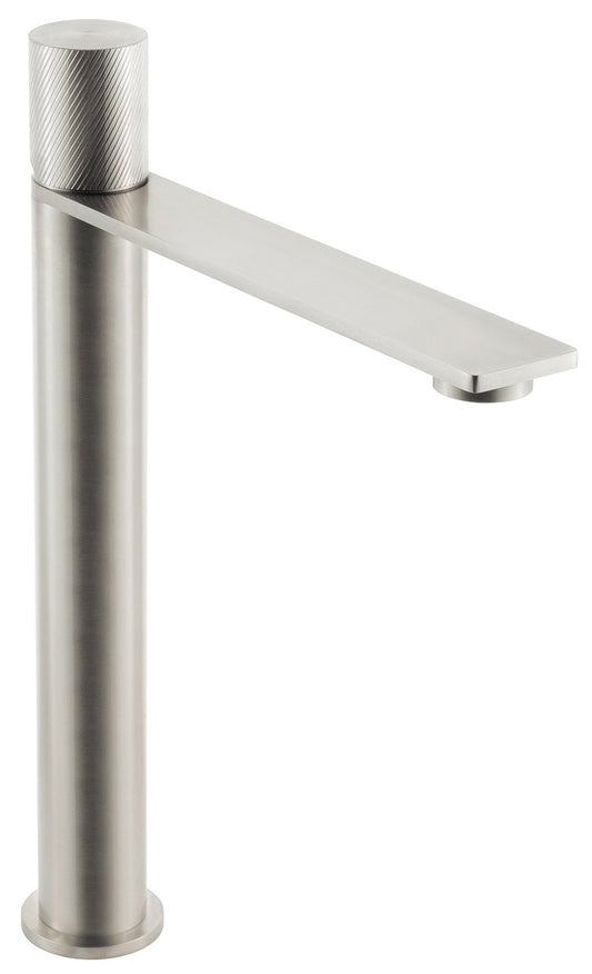 Rubinetterie Treemme 3M 3.6 IT 9A31 IS TZ ZZ Miscelatore Monocomando Lavello Per Cucina Lavanderia Lavatoi Appoggio 1 Manopola Monoforo Meccanico Stile Moderno Collo Girevole 360° Altezza 305 mm Lunghezza 237 mm Acciaio Inox Spazzolato Opaco