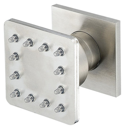 Rubinetterie Treemme 3M 3.6 IT RTBR 255 IS Soffione Doccia Quadrato Laterale A Parete Funzione Acqua Pioggia 50x50 mm Stile Moderno Materiale Acciaio Finitura Inox Spazzolato Opaco Portata Acqua 4 Litri Al Minuto