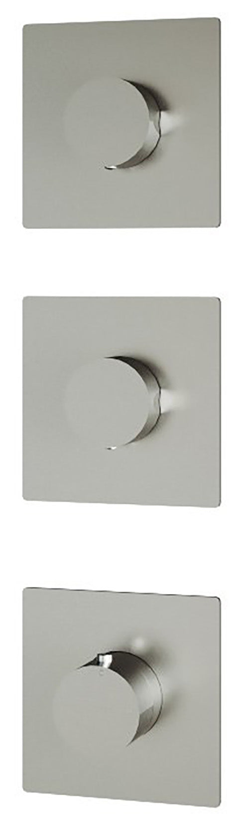 Rubinetterie Treemme 3M 3.6 RWIT 2574 IS 01 + RWIT 7274 ZZ 40 Miscelatore Termostatico Doccia Incasso Parete 2 Uscite 3 Fori Senza Piastra Doppio Orientamento Stile Moderno Acciaio Inox Spazzolato Opaco Parte Interna Esterna Incluse