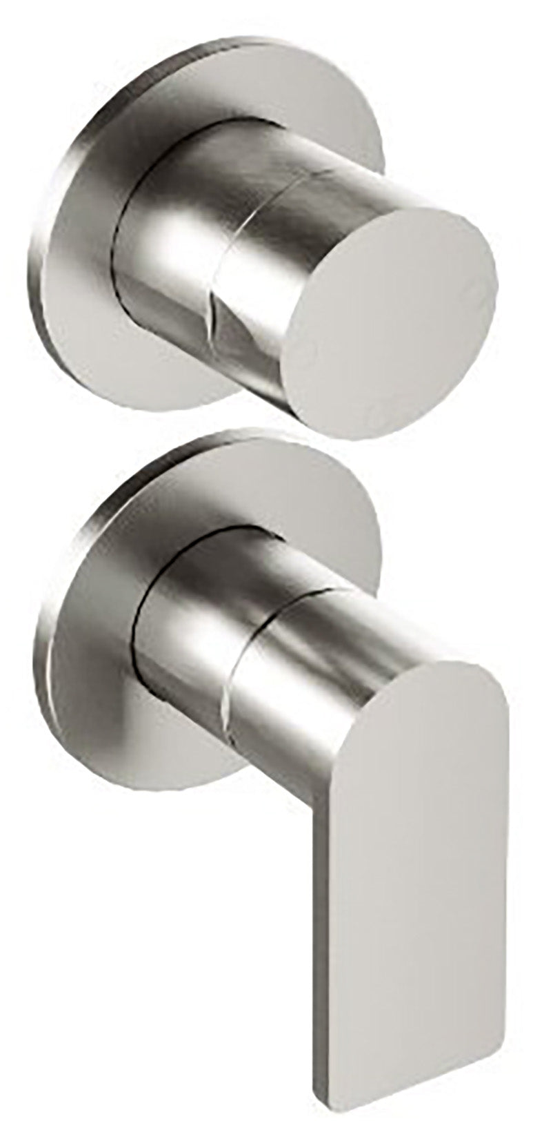 Rubinetterie Treemme 3M 3.6 RWIT 9AC2 IS 01 + RWIT 22A2 ZZ 01 Miscelatore Monocomando Doccia Incasso Parete Meccanico Deviatore 2 Vie Due Fori 1 Leva Posizione Verticale Staffa Cartongesso Acciaio Inox Spazzolato Opaco Parte Interna Esterna Incluse