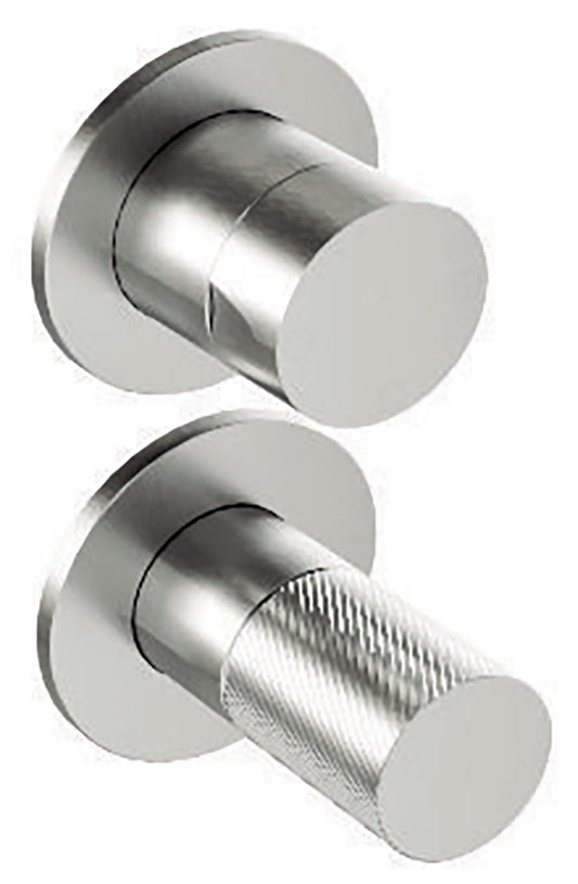 Rubinetterie Treemme 3M 3.6 RWIT 9AC2 IS 03 + RWIT 22A2 ZZ 01 Miscelatore Monocomando Doccia Incasso Parete Meccanico Deviatore 2 Vie Due Fori 1 Manopola Posizione Verticale Staffa Cartongesso Acciaio Inox Spazzolato Opaco Parte Interna Esterna Incluse