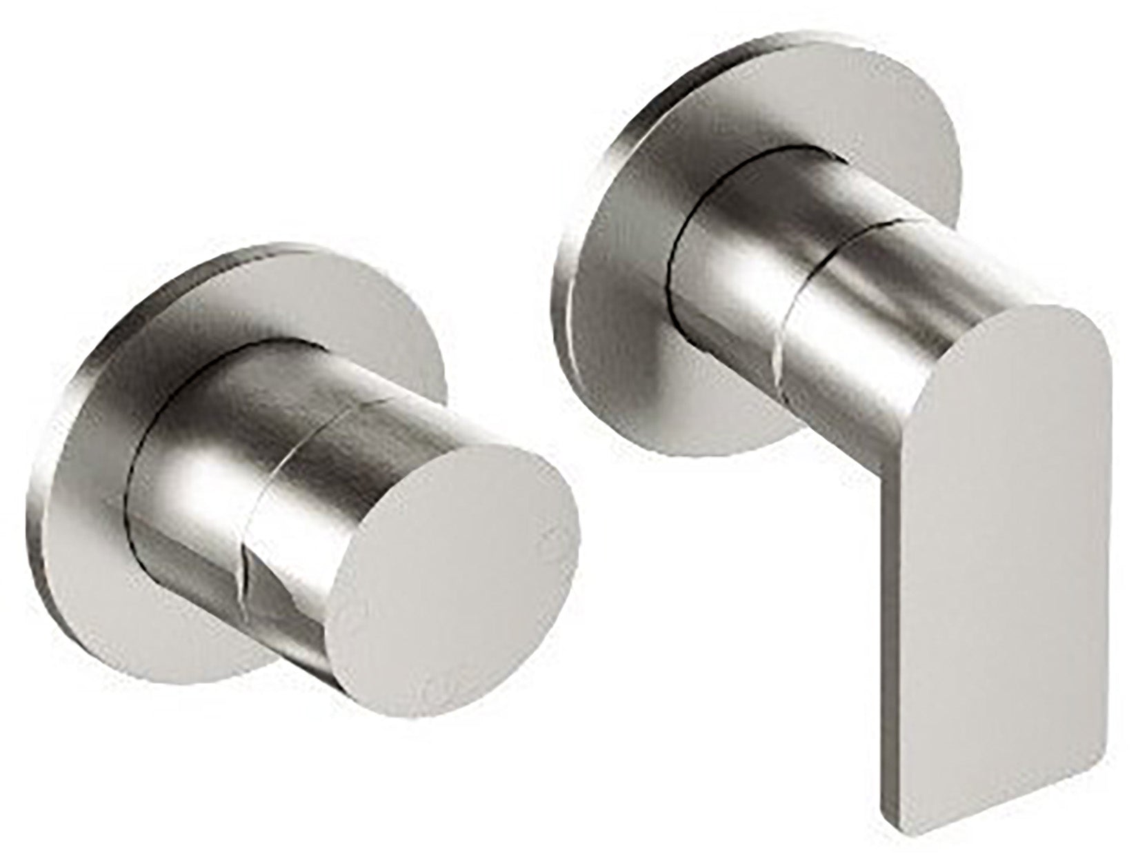 Rubinetterie Treemme 3M 3.6 RWIT 9AF2 IS 01 + RWIT 22A2 ZZ 01 Miscelatore Monocomando Doccia Incasso Parete Meccanico Deviatore 2 Vie Due Fori 1 Leva Posizione Orizzontale Staffa Cartongesso Acciaio Inox Spazzolato Opaco Parte Interna Esterna Incluse