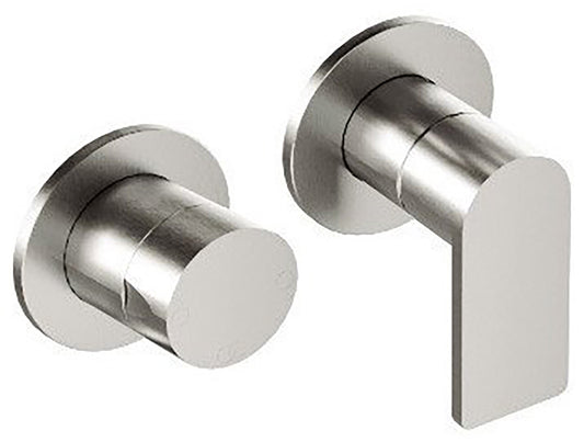 Rubinetterie Treemme 3M 3.6 RWIT 9AF2 IS 01 + RWIT 22A2 ZZ 01 Miscelatore Monocomando Doccia Incasso Parete Meccanico Deviatore 2 Vie Due Fori 1 Leva Posizione Orizzontale Staffa Cartongesso Acciaio Inox Spazzolato Opaco Parte Interna Esterna Incluse