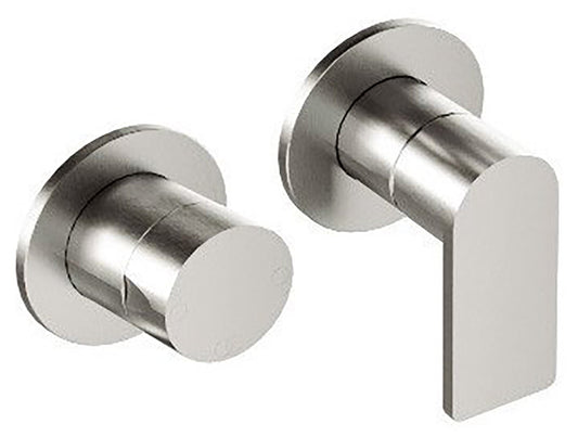 Rubinetterie Treemme 3M 3.6 RWIT 9AF3 IS 01 + RWIT 22A2 ZZ 01 Miscelatore Monocomando Doccia Incasso Parete Meccanico Deviatore 3 Vie Due Fori 1 Leva Posizione Orizzontale Staffa Cartongesso Acciaio Inox Spazzolato Opaco Parte Interna Esterna Incluse