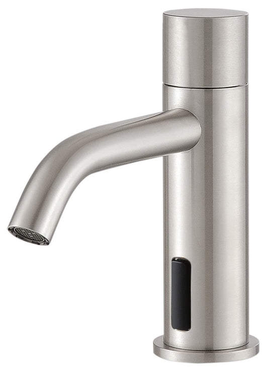 Rubinetterie Treemme 3M Electronic Washbasin Tap IT 1315 IS ZZ ZZ + IT 0401 IS ZZ ZZ Rubinetto Elettronico Fotocellula Lavabo 107 Appoggio Batteria Standard Solo Acqua Fredda 1 Arresto Filtro Lunghezza 124 mm Altezza 188 mm Acciaio Inox Spazzolato Opaco
