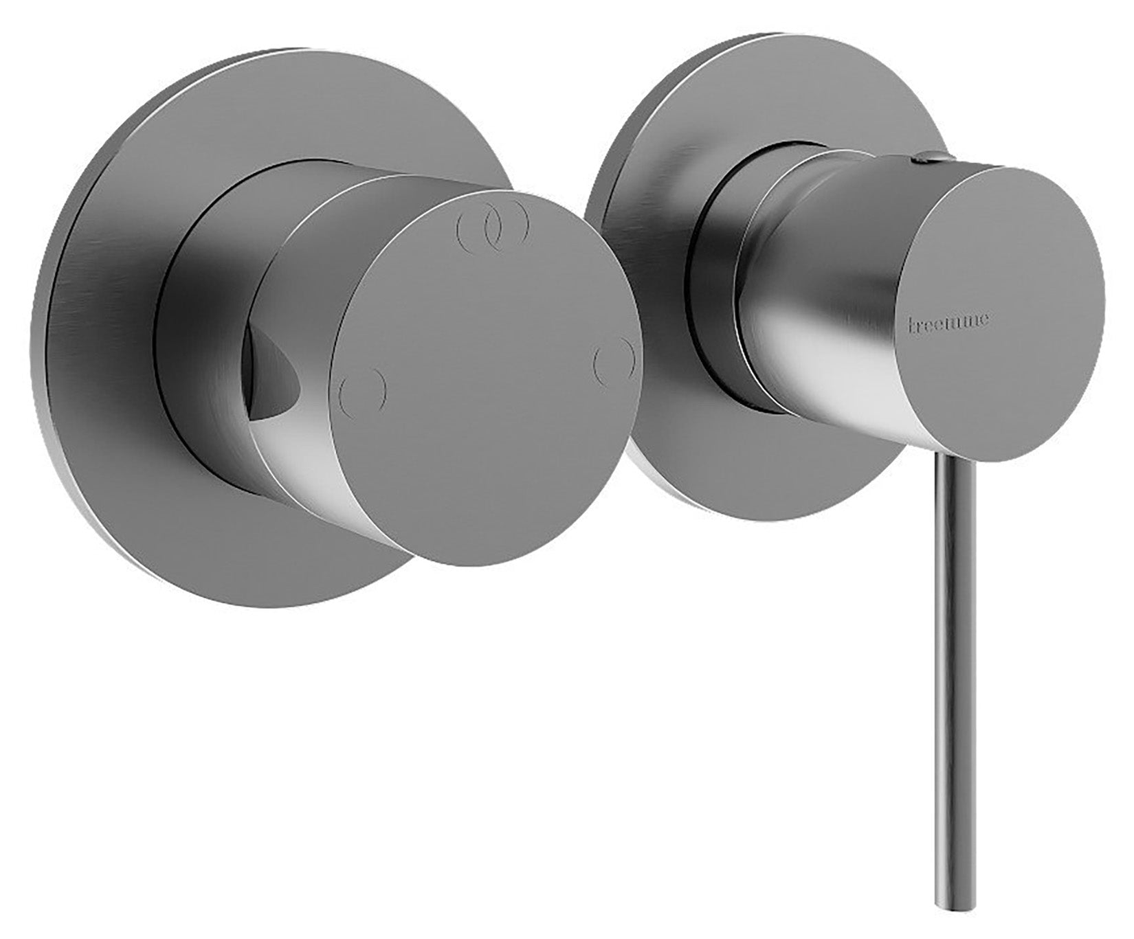 Rubinetterie Treemme 3M 40mm RWIT 13F2 IS 02 + RWIT 22A2 ZZ 01 Miscelatore Monocomando Doccia Incasso Muro Meccanico Deviatore 2 Vie 2 Fori 1 Leva Posizione Orizzontale Staffa Cartongesso Acciaio Inox Spazzolato Opaco Parte Interna Esterna Incluse