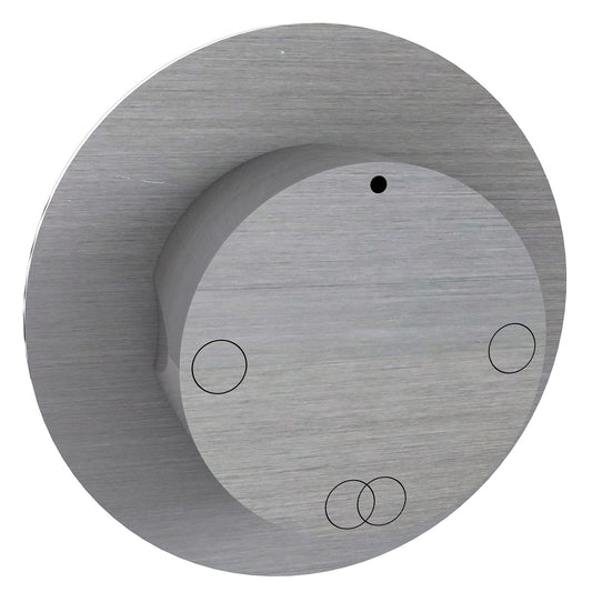 Rubinetterie Treemme 3M 40mm RWIT 75D5 IS 10 + RWIT 7AD5 ZZ 01 Rubinetto D’Arresto Deviatore Incasso 2 Uscite Installazione Parete Forma Tonda Monoforo 1 Manopola Materiale Acciaio Finitura Inox Spazzolato Opaco Parte Interna Esterna Incluse