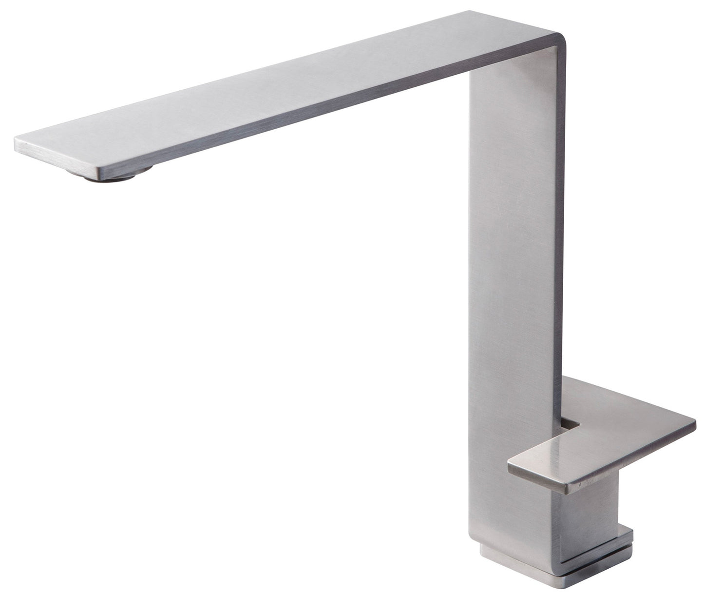 Rubinetterie Treemme 3M 5mm IT 2834 IS 5B ZZ Miscelatore Monocomando Lavello Per Cucina Lavanderia Lavatoi Appoggio 1 Leva Monoforo Meccanico Stile Moderno Forma Quadra Collo Girevole Altezza 225 mm Lunghezza 265 mm Acciaio Inox Spazzolato Opaco