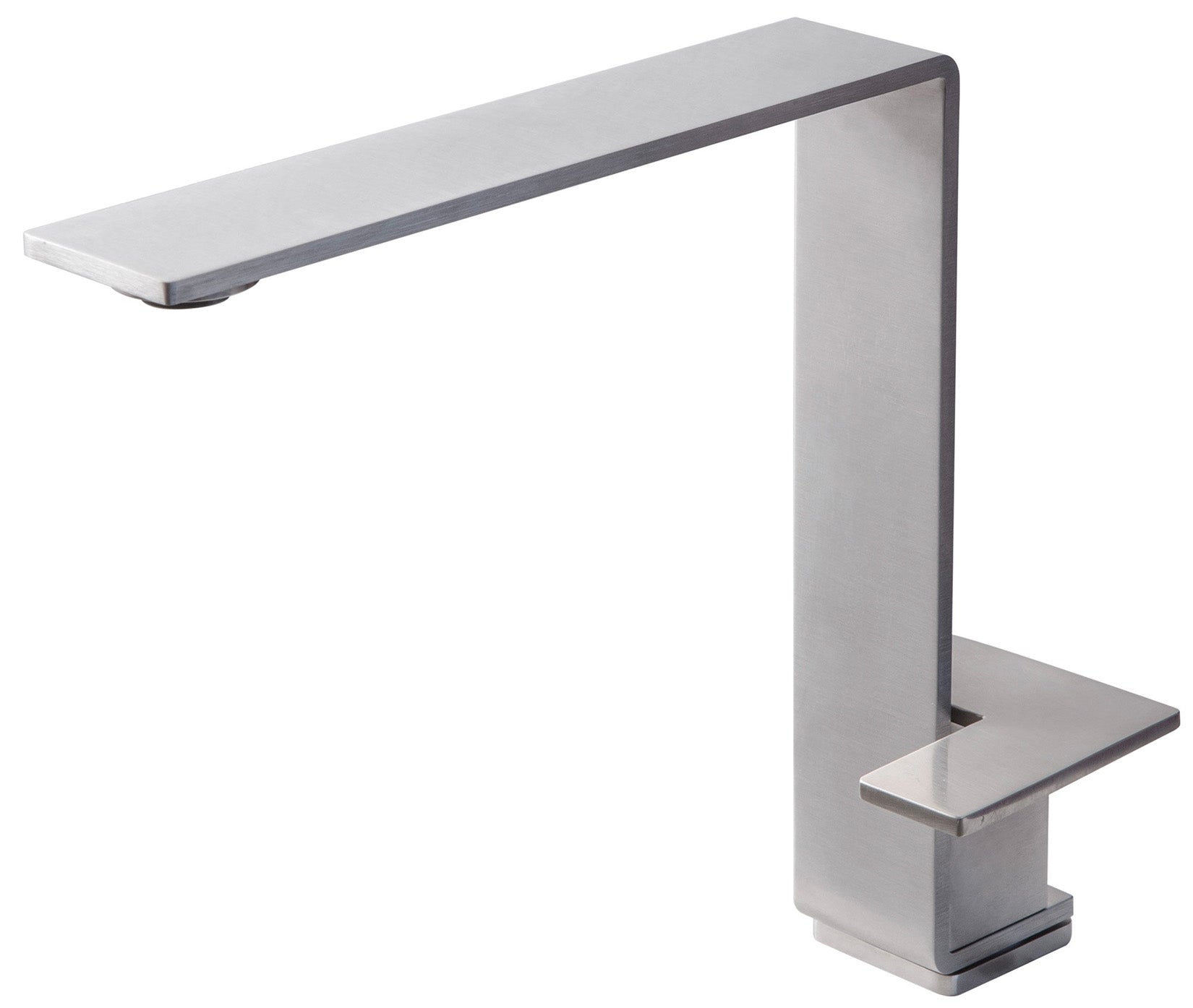 Rubinetterie Treemme 3M 5mm IT 2834 IS 5B ZZ Miscelatore Monocomando Lavello Per Cucina Lavanderia Lavatoi Appoggio 1 Leva Monoforo Meccanico Stile Moderno Forma Quadra Collo Girevole Altezza 225 mm Lunghezza 265 mm Acciaio Inox Spazzolato Opaco