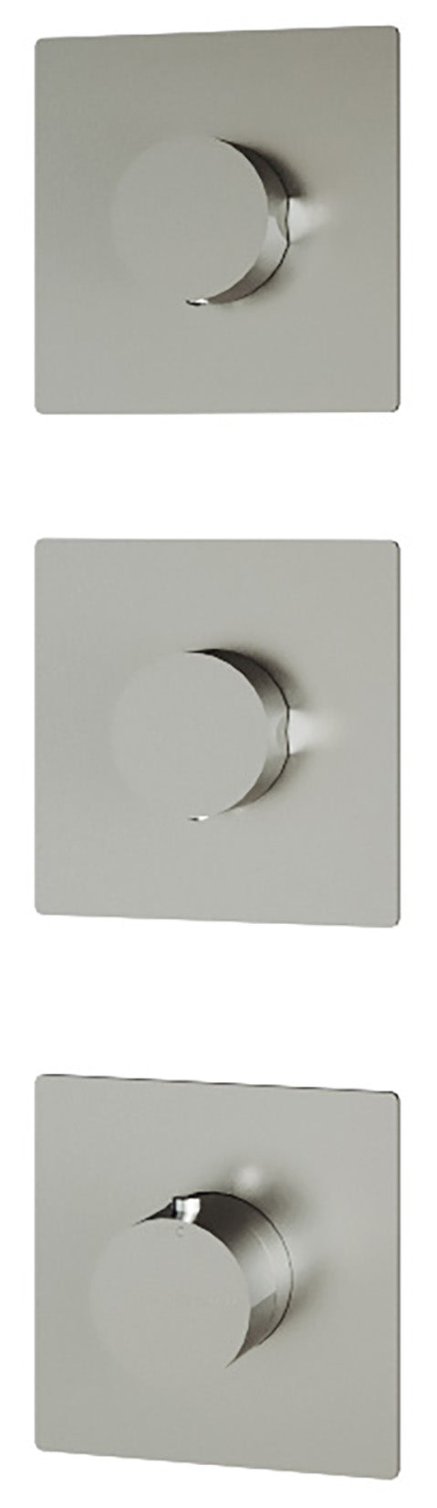 Rubinetterie Treemme 3M 5MM RWIT 2574 IS 01 + RWIT 7274 ZZ 40 Miscelatore Termostatico Doccia Incasso Parete 2 Vie 3 Fori Senza Piastra Doppio Orientamento Stile Moderno Acciaio Inox Spazzolato Opaco Parte Interna Esterna Incluse