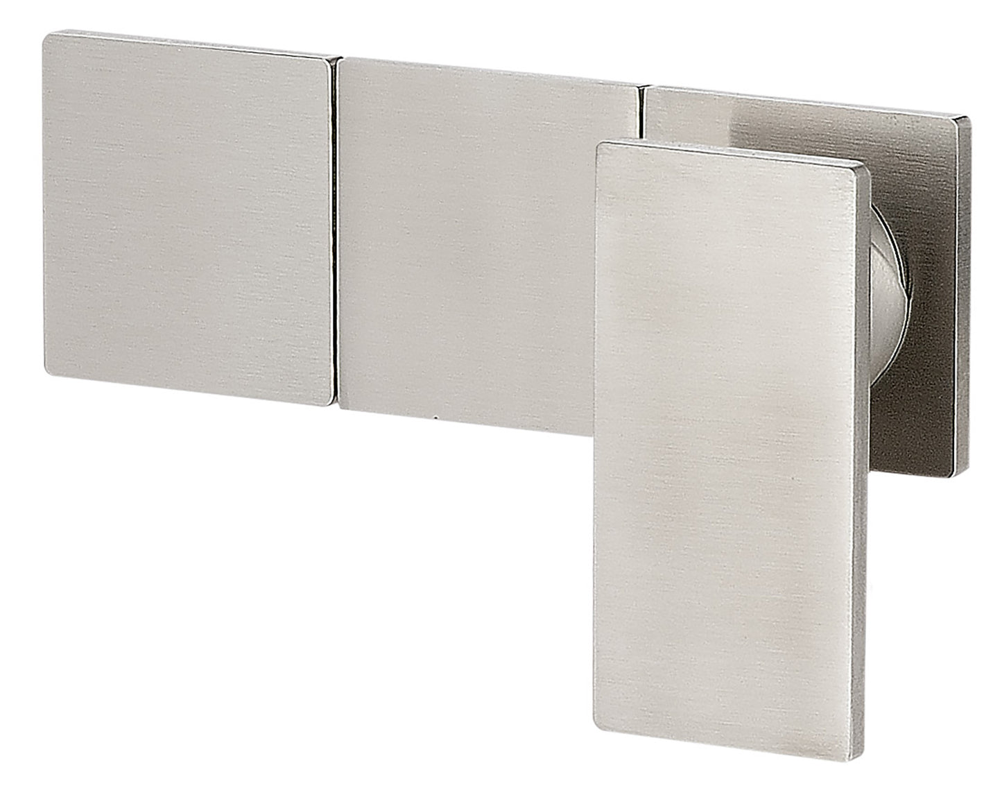 Rubinetterie Treemme 3M 5MM RWIT 2808 IS 97 + RWIT 2808 ZZ 98 Miscelatore Monocomando Meccanico Remoto Lavabo Doccia Incasso A Parete Con Piastra 3 Fori Una Manopola Una Via Stile Moderno Acciaio Inox Parte Interna Esterna Incluse