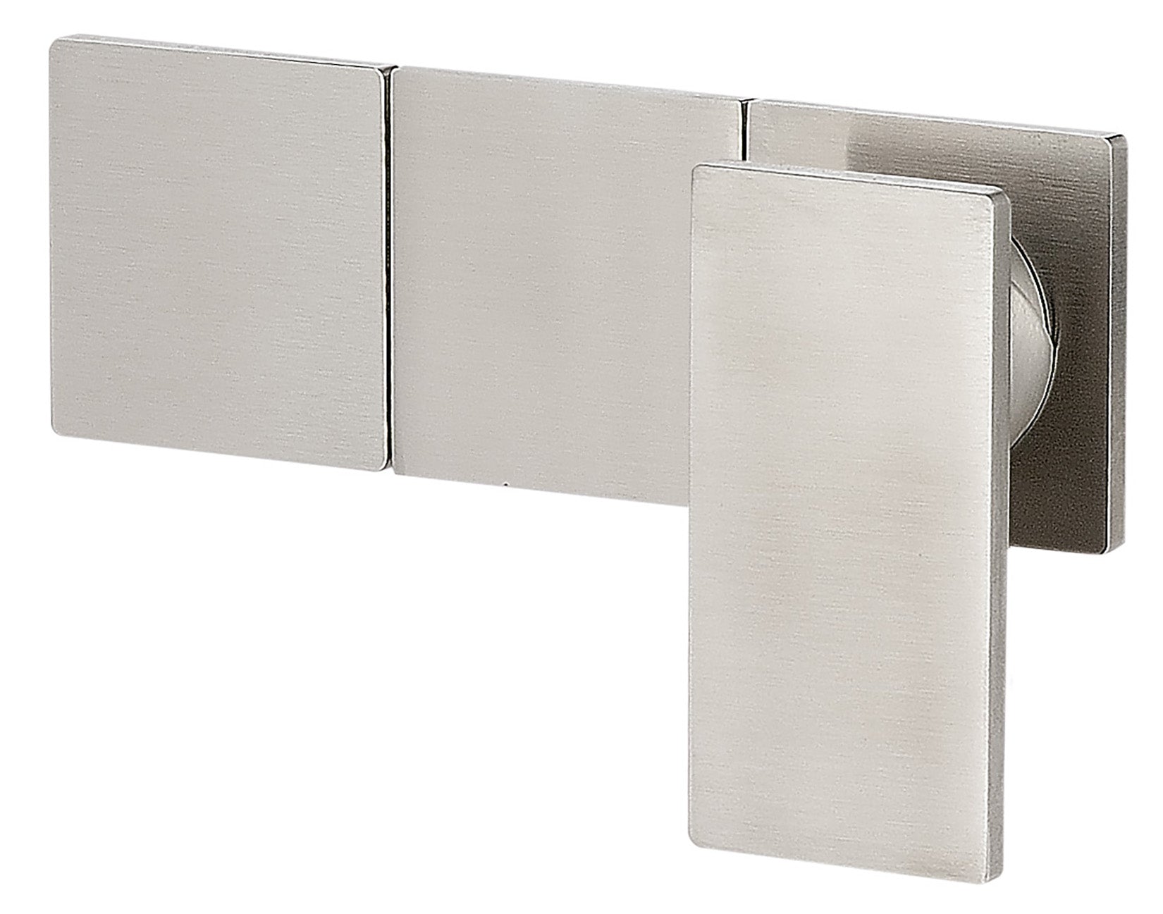 Rubinetterie Treemme 3M 5MM RWIT 2808 IS 97 + RWIT 2808 ZZ 98 Miscelatore Monocomando Meccanico Remoto Lavabo Doccia Incasso A Parete Con Piastra 3 Fori Una Manopola Una Via Stile Moderno Acciaio Inox Parte Interna Esterna Incluse
