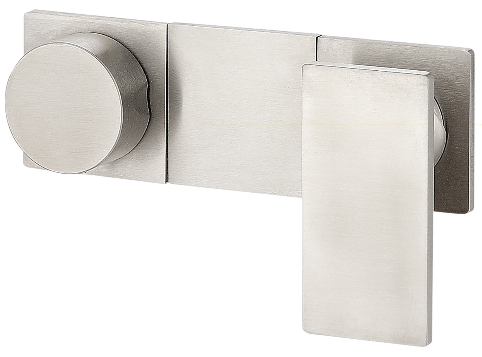 Rubinetterie Treemme 3M 5MM RWIT 2849 IS 97 + RWIT 2849 ZZ 98 Miscelatore Monocomando Meccanico Vasca / Doccia Incasso A Parete Con Piastra 3 Fori Una Manopola 2 Vie Stile Moderno Acciaio INOX Parte Esterna Interna Incluse