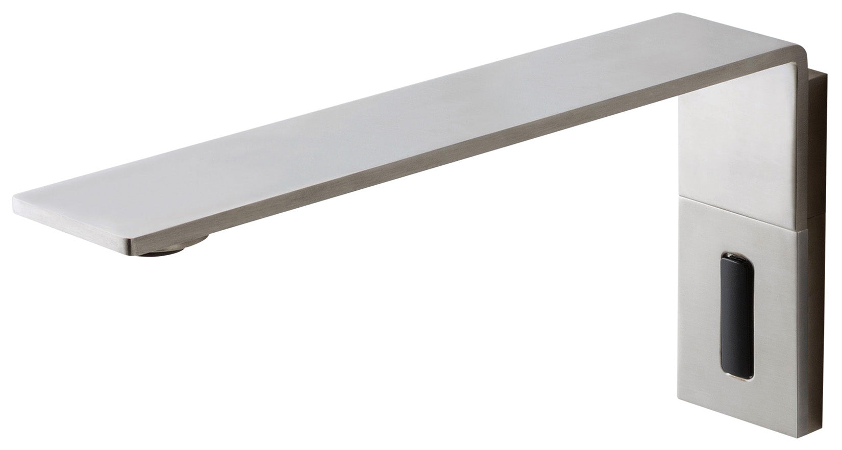 Rubinetterie Treemme 3M Electronic Washbasin Tap RWIT 2895 IS 02 + RWIT 2895 ZZ MX Rubinetto Elettronico Fotocellula Lavabo 170 Batteria Termostatico Muro Monoforo Altezza 120 mm Lunghezza 196 mm Parte Interna Esterna Incluse Acciaio Inox Spazzolato Opaco