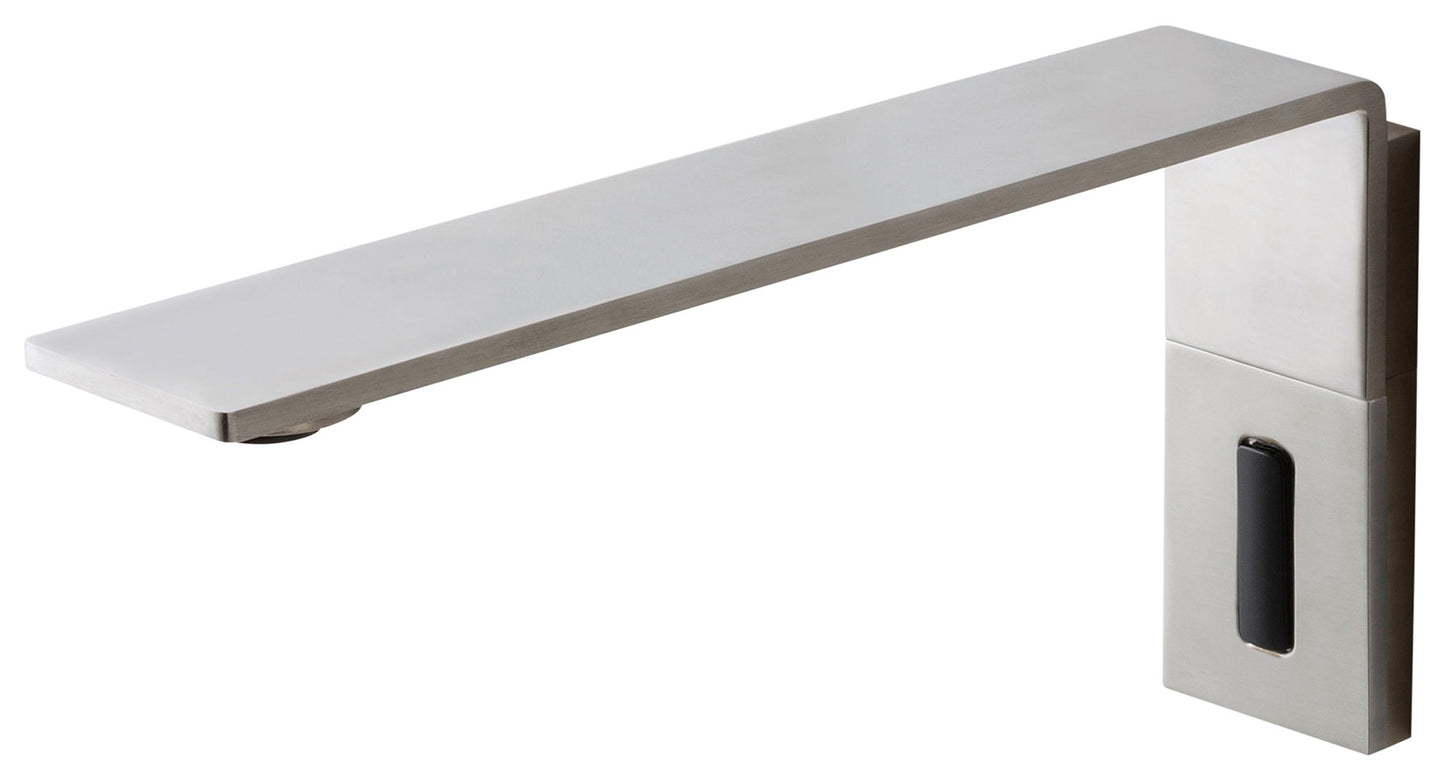 Rubinetterie Treemme 3M Electronic washbasin tap RWIT 2896 IS 02 + RWIT 2895 ZZ MX Rubinetto Elettronico Fotocellula Lavabo 230 Alimentazione Batteria Miscelazione Termostatica Muro Altezza 120 Lunghezza 256 mm Parte Interna Esterna Incluse Acciaio Inox