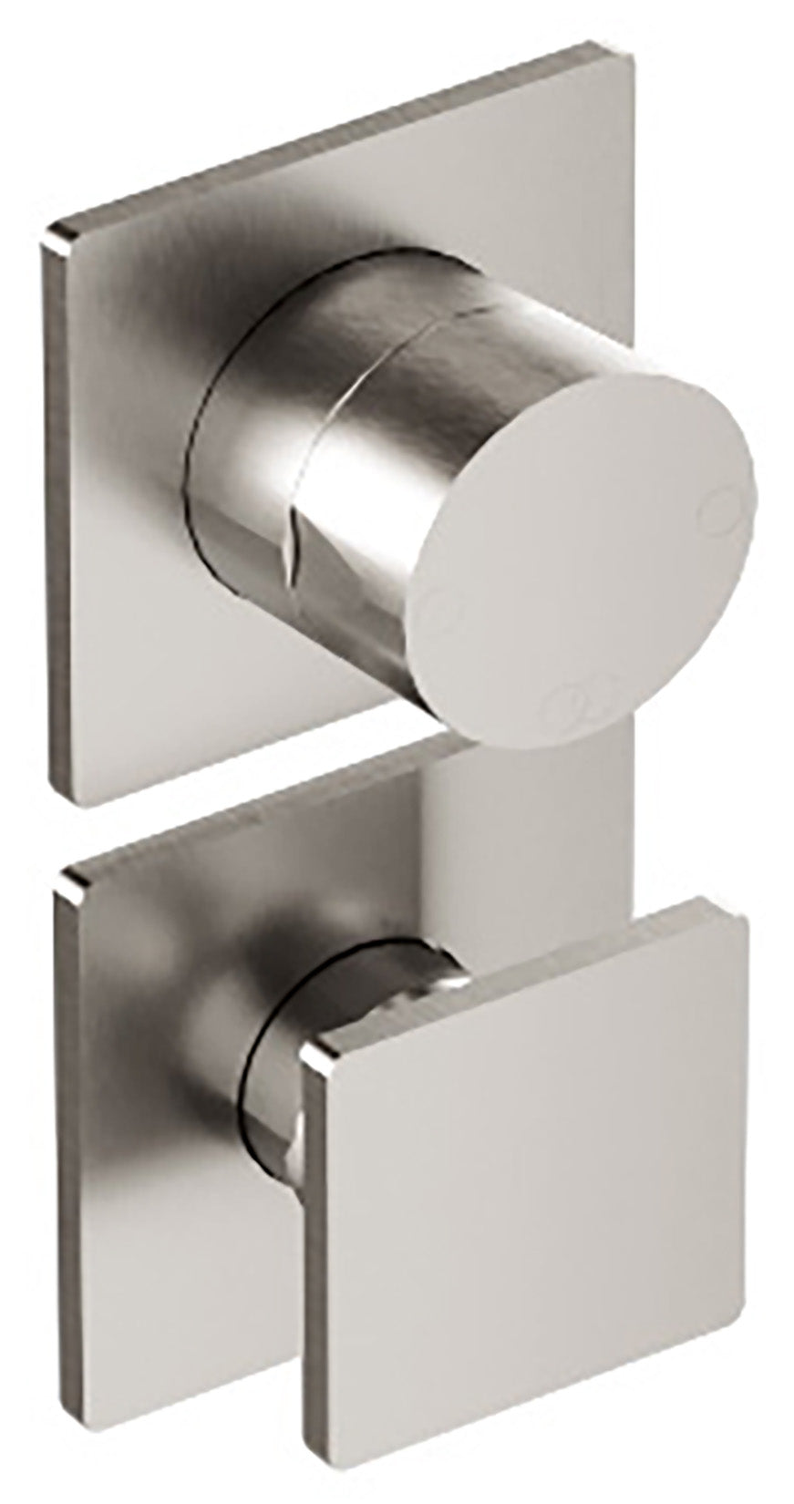 Rubinetterie Treemme 3M 5MM RWIT 28C3 IS 03 + RWIT 22A2 ZZ 01 Miscelatore Monocomando Doccia Incasso Parete Meccanico Deviatore 3 Vie Due Fori 1 Manopola Posizione Verticale Staffa Cartongesso Acciaio Inox Spazzolato Opaco Parte Interna Esterna Incluse