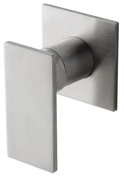 Rubinetterie Treemme 3M 5MM RWIT 28C8 IS 01 + RWIT 51A8 ZZ 03 Miscelatore Monocomando Monoforo Meccanico Remoto Lavabo Doccia Incasso A Parete Con Piastra Una Manopola Una Via Stile Moderno Acciaio Inox