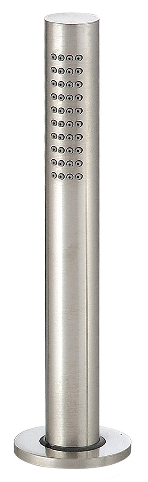 Rubinetterie Treemme 3M 22mm RWIT 6006 IS 25 Doccetta Estraibile a Mano Bordo Vasca Ad Appoggio Forma Tonda Materiale Accaio Finitura Inox Spazzolato Opaco Flessibile PVC 1,5 Metri Stile Moderno Uscita Acqua Pioggia Portata Acqua 8 Litri Al Minuto