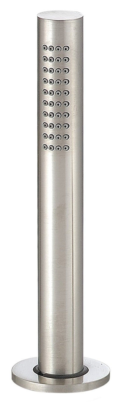 Rubinetterie Treemme 3M 22mm RWIT 6006 IS 25 Doccetta Estraibile a Mano Bordo Vasca Ad Appoggio Forma Tonda Materiale Accaio Finitura Inox Spazzolato Opaco Flessibile PVC 1,5 Metri Stile Moderno Uscita Acqua Pioggia Portata Acqua 8 Litri Al Minuto
