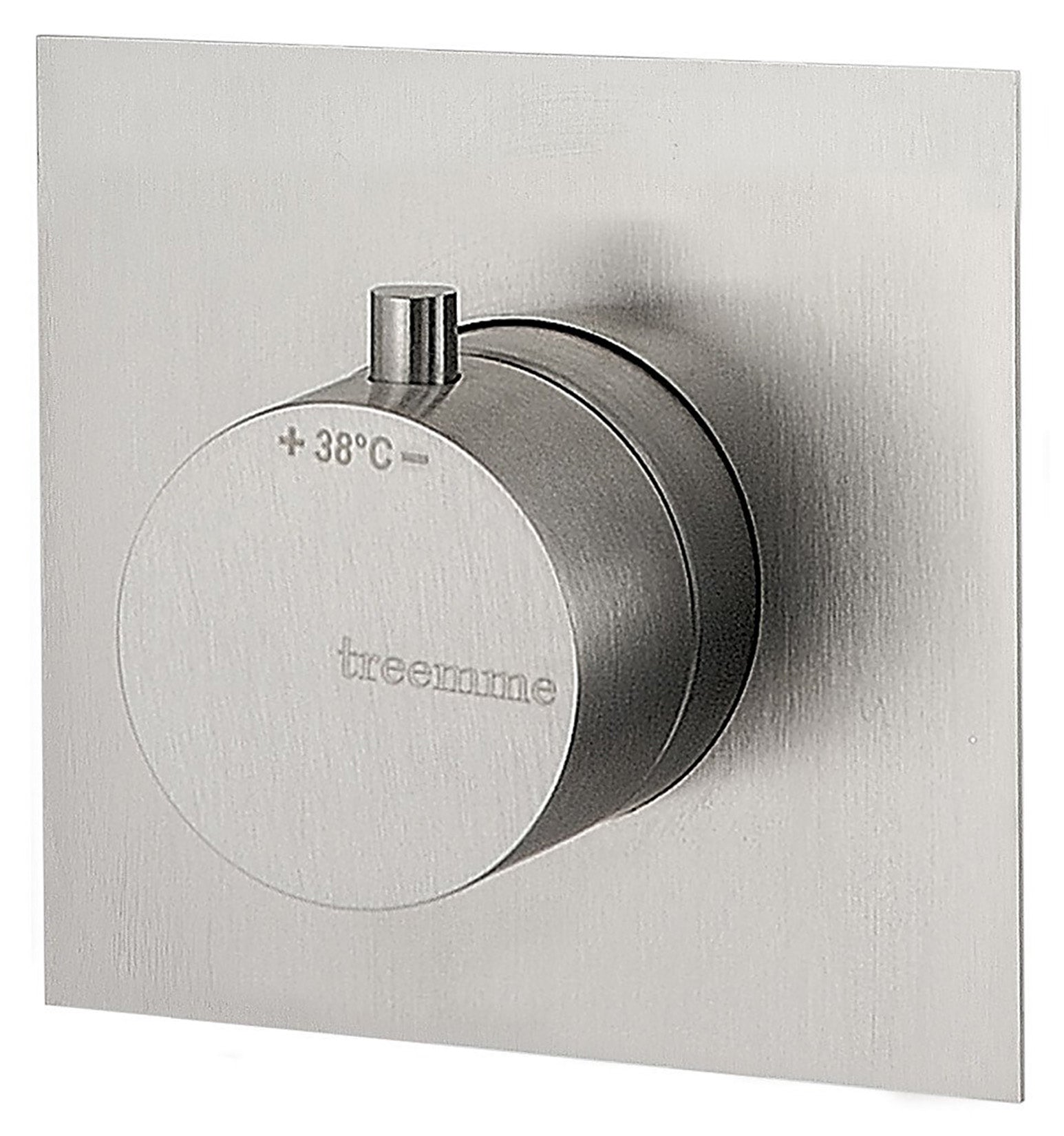 Rubinetterie Treemme 3M 5MM RWIT 7286 IS 85 + RWIT 7286 ZZ 70 Miscelatore Termostatico Doccia Incasso Parete 1 Via 1 Foro Stile Moderno Acciaio Inox Spazzolato Opaco Parte Interna Esterna Incluse
