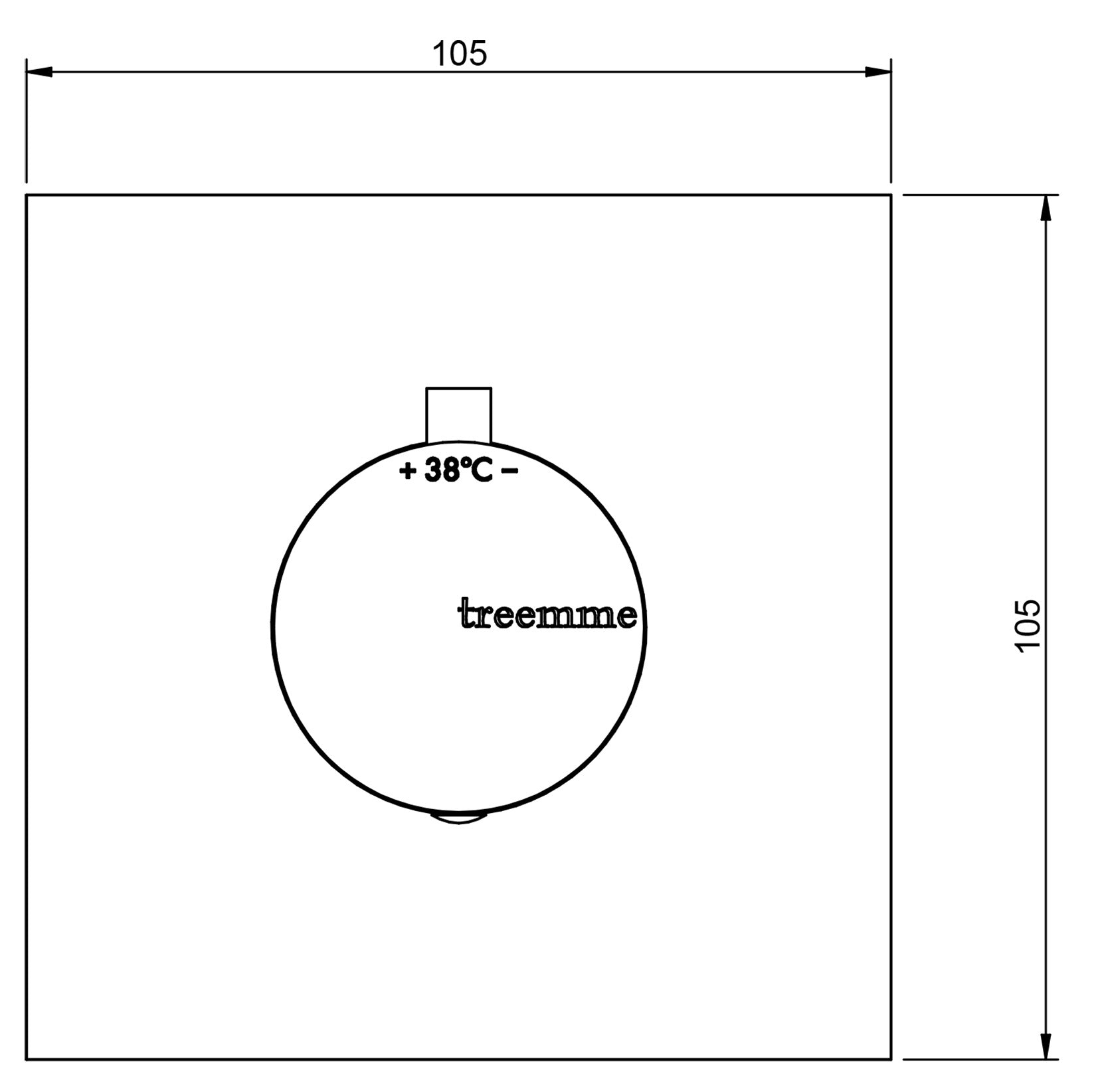 Rubinetterie Treemme 3M 5MM RWIT 7286 IS 85 + RWIT 7286 ZZ 70 Miscelatore Termostatico Doccia Incasso Parete 1 Via 1 Foro Stile Moderno Acciaio Inox Spazzolato Opaco Parte Interna Esterna Incluse